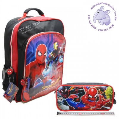 Mua Ba lô học sinh Spider man Thái Lan + tặng Bóp viết Spider man 